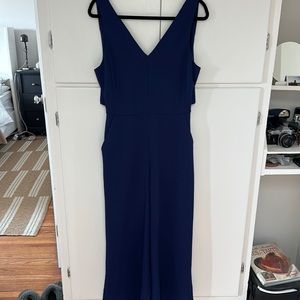 Aritzia/Wilfred Navy Blue Tie Back Jumpsuit